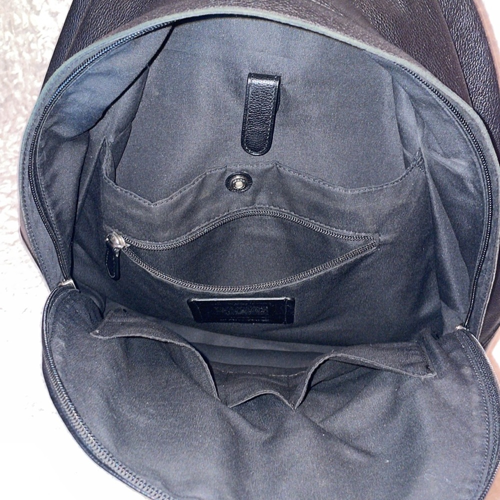 Coach Charles Large Leather Unisex Backpack BookBag in Black F54786 - Picture 16 of 17